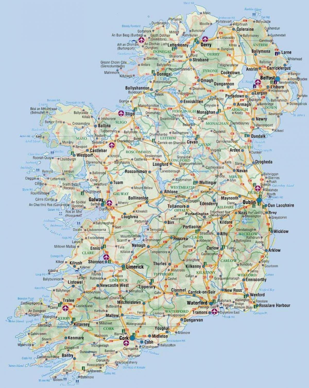 เป็นแผนที่ของไอร์แลนด์มันแตกต่างกันยัง