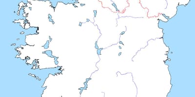 แผนที่ของช่องว่างบนแผนที่ของไอร์แลนด์มันแตกต่างกันยังบริเวอร์ส